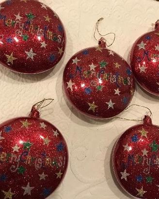 Palle Natalizie schiacciate in vetro Nuove