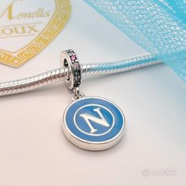 Charm Napoli scudetto argento 925 (modello Pandora