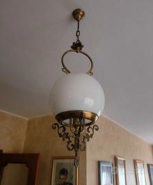  Lampadari a  boccia vetro vintagen