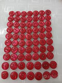 Stock Bottoni Rossi Perlati - Vintage/Sartoria