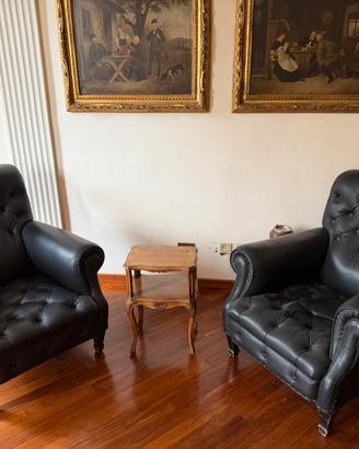 2 Poltrone ufficio in vera pelle