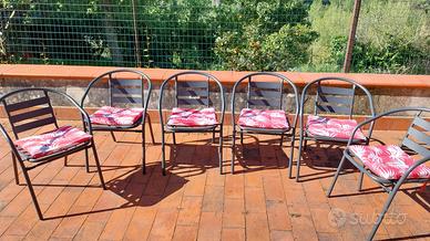Set di 6 sedie da giardino - Nuove e mai usate