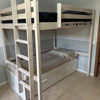 LETTO A SOPPALCO UNA PIAZZA E MEZZO 140x190