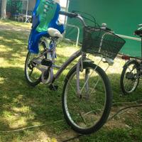 bicicletta da donna con cestino e cambio 