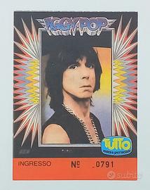Biglietto concerto Iggy Pop vintage anni ‘80
