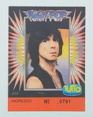Biglietto concerto Iggy Pop vintage anni ‘80