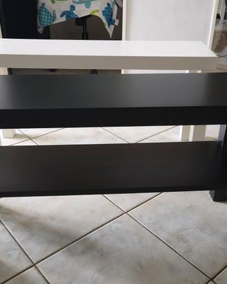 2 Tavolini Ikea Lack  bianco e nero