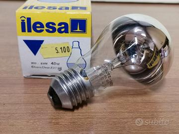 stock n.2 lampadine CUPOLA ARGENTATA marca ILESA