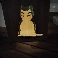 lampada a pile da tavolino forma gatto