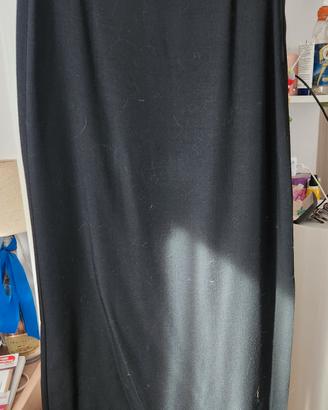 gonna lunga in lana con spacco 