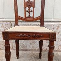 4 poltroncine sedie antiche Piemonte