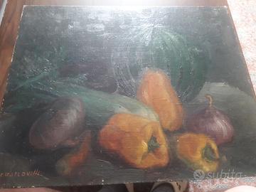 Quadro olio su tela Natura morta