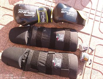 Set boxe completo LEONE 1947 + guantoni SPHINX