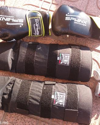 Set boxe completo LEONE 1947 + guantoni SPHINX