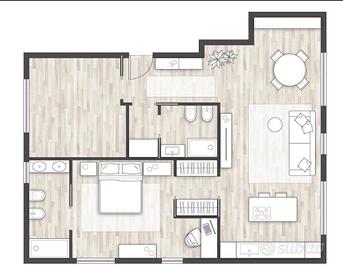 TRILOCALE IN VIA BRUNETTA: 610 euro