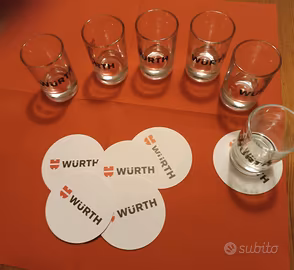 Set 6 bicchierini da shot Wurth con sottobicchieri