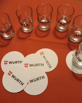 Set 6 bicchierini da shot Wurth con sottobicchieri