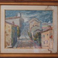 Dipinto su tela di Velia Simoncini - "Vicolo"