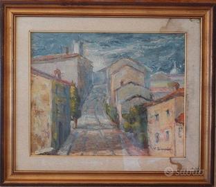 Dipinto su tela di Velia Simoncini - "Vicolo"