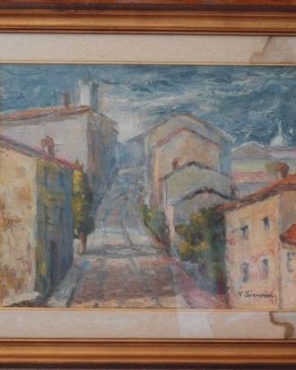 Dipinto su tela di Velia Simoncini - "Vicolo"