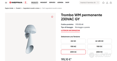 SEGNALATORE ACUSTICO PROFESSIONALE