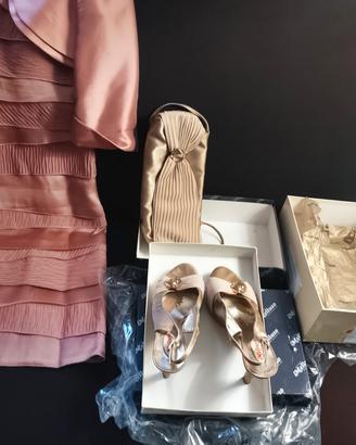 Vestito cerimonia accessoriato 42
