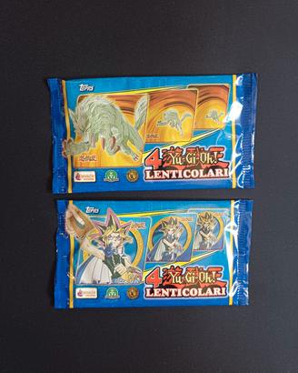 2 bustine sigillate Yu-Gi-Oh topps lenticolari 