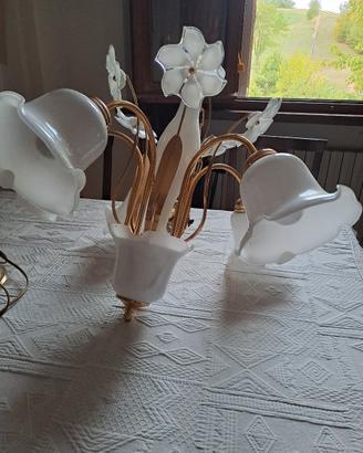 lampadario e due abat jour coordinati