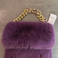 Borsetta ecopelliccia viola