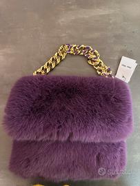 Borsetta ecopelliccia viola