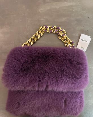 Borsetta ecopelliccia viola