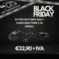 Kit 18V batteria 2AH+caricabatterie 1,7A ONEALL