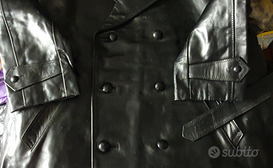 Giaccone pelle nero Esercito Italiano