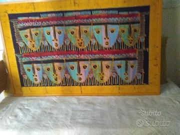 Batik con cornice in legno