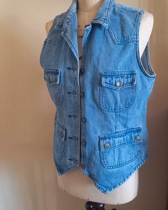 gilet vintage di jeans