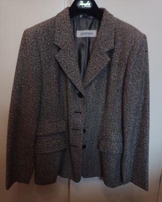giacca donna SPORTMAX lana tweed semivita tg 46 