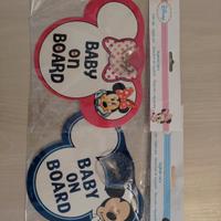 2 segnali Disney auto Baby on board attacco ventos