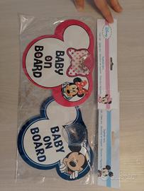 2 segnali Disney auto Baby on board attacco ventos