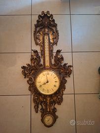 Stazione meteo con orologio vintage Barocco