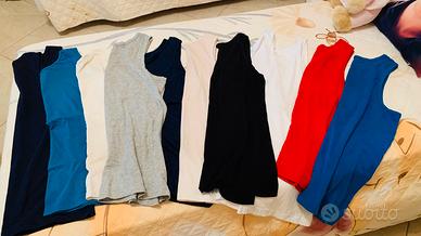 11 canottiere donna/ragazza in cotone
