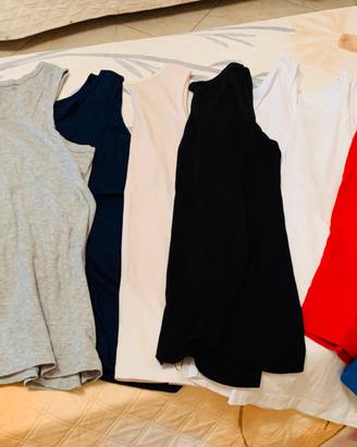 11 canottiere donna/ragazza in cotone