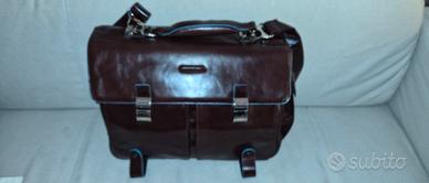 PIQUADRO cartella da lavoro in pelle mogano