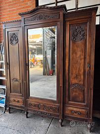 Armadio in stile Barocco Piemontese con specchio