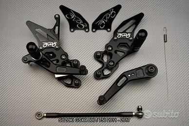 Pedane arretrate SUZUKI GSXR 600 / 750 2011 - 2017