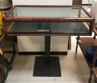 Vetrinetta espositore in metallo e radica 100x50cm