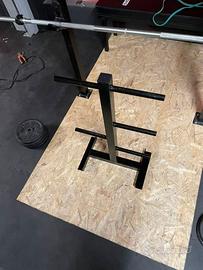 RASTRELLIERA PORTA PESI DISCHI PALESTRA