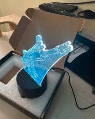 Lampada luminosa 3D