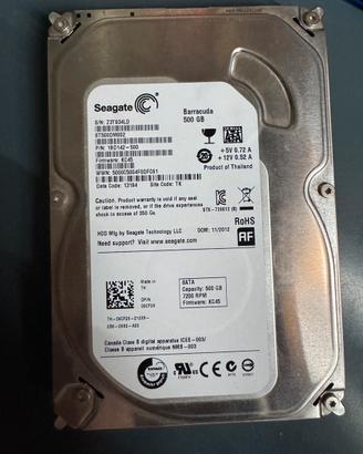 Hard disk da 500gb seagate