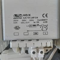 Alimentatore per lampade ioduri metallici 250w