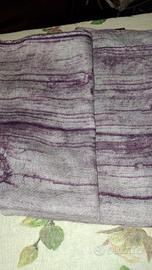 foulard stola lilla a striature bianche